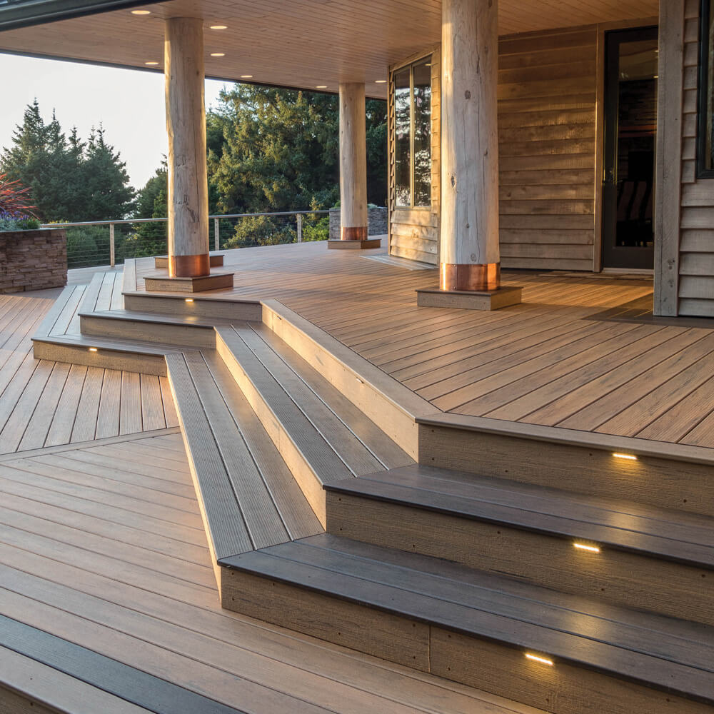 beautiful picture of a custom made deck made with product purchased from dillman and upton